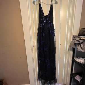 Southern fried chics. Navy blue embroiled dress. Size L